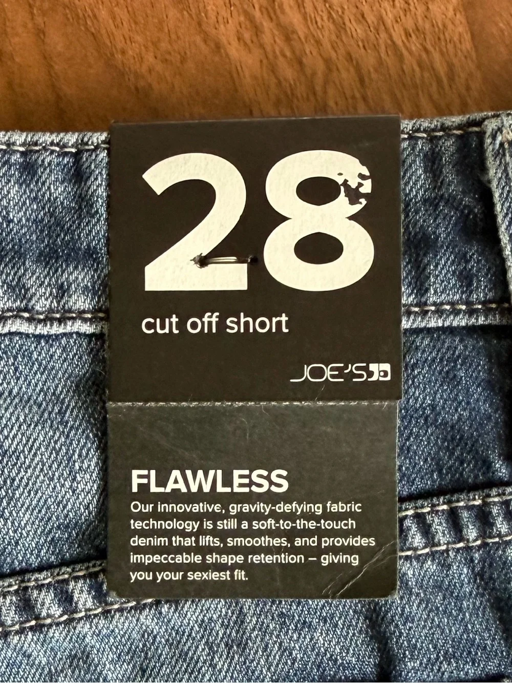 NWT Joe's Jeans Medium Wash Raw Hem “Flawless” Bermuda Long Denim Shorts